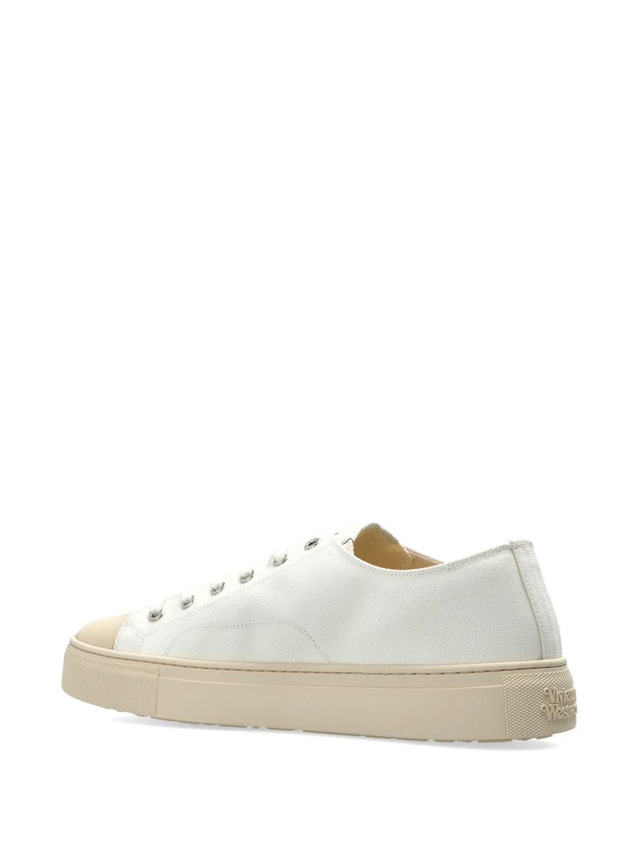 Sneakers Vivienne Westwood albi din bumbac - Img 4