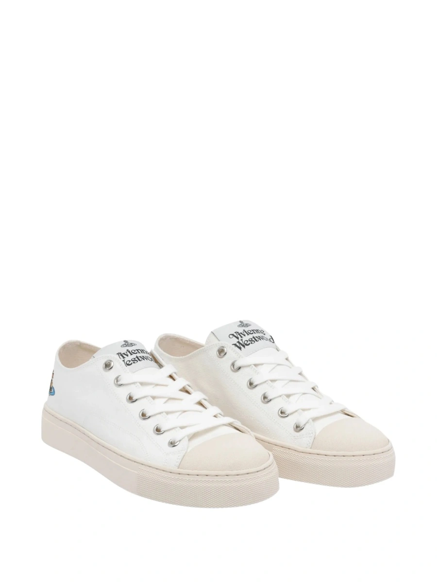 Sneakers Vivienne Westwood albi din bumbac - Img 2