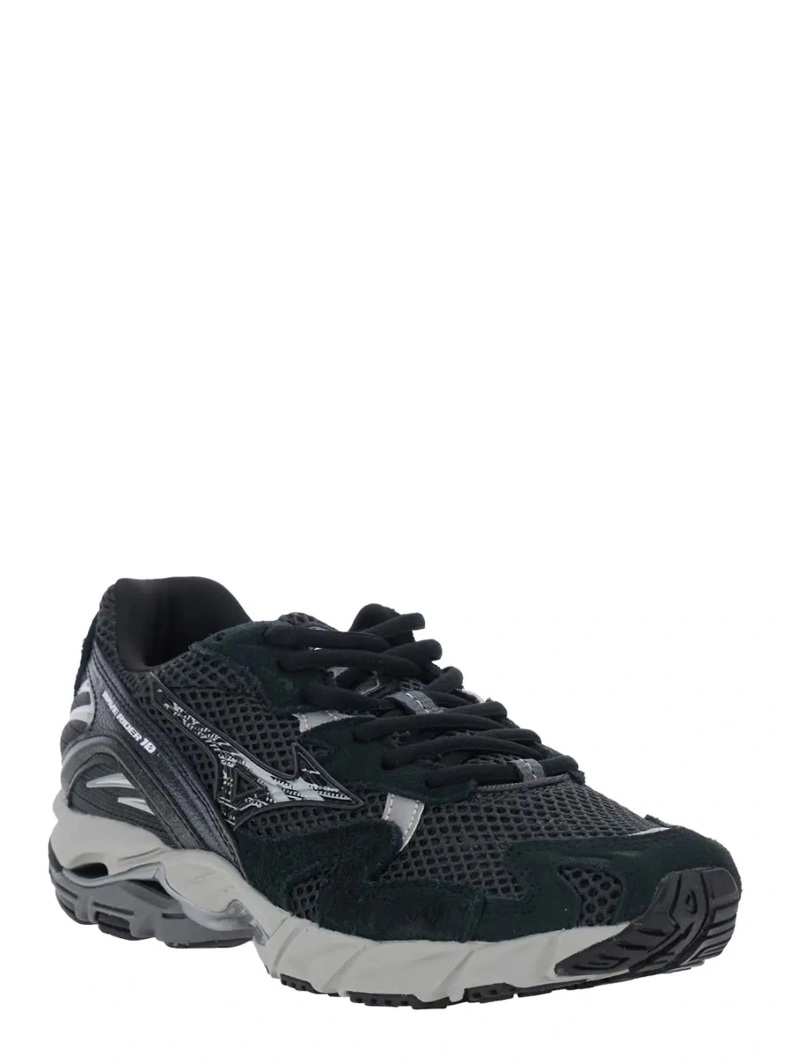 Sneakers 'WAVE RIDER' Black Sneaker with side logo and suede inserts in Tech Fabric unisex - Img 2