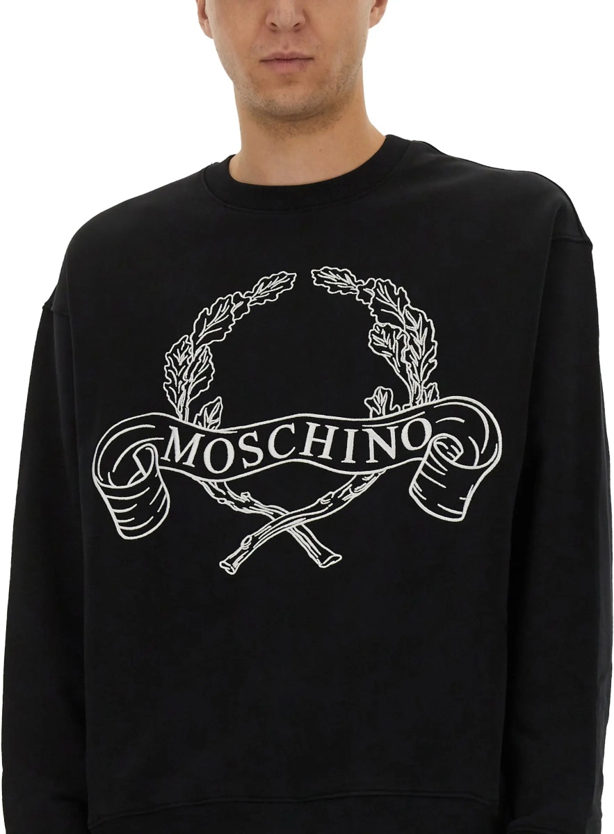 Sweatshirt With Laurel Crown Logo Embroidery - Img 4