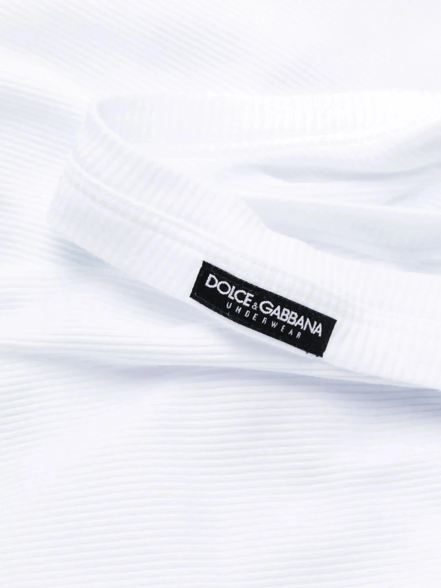 Top Dolce &amp; Gabbana alb din bumbac - Img 5