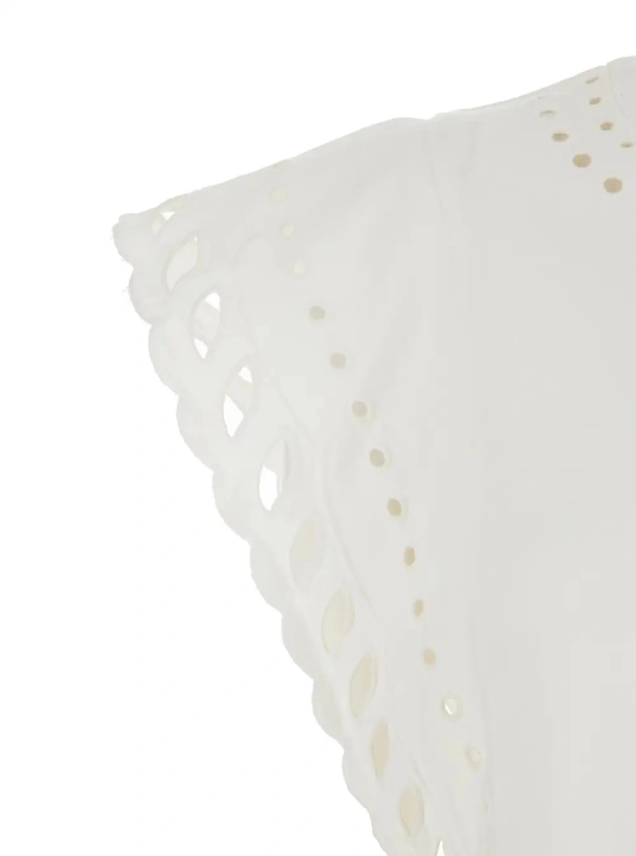 Top Isabel Marant alb din bumbac - Img 3