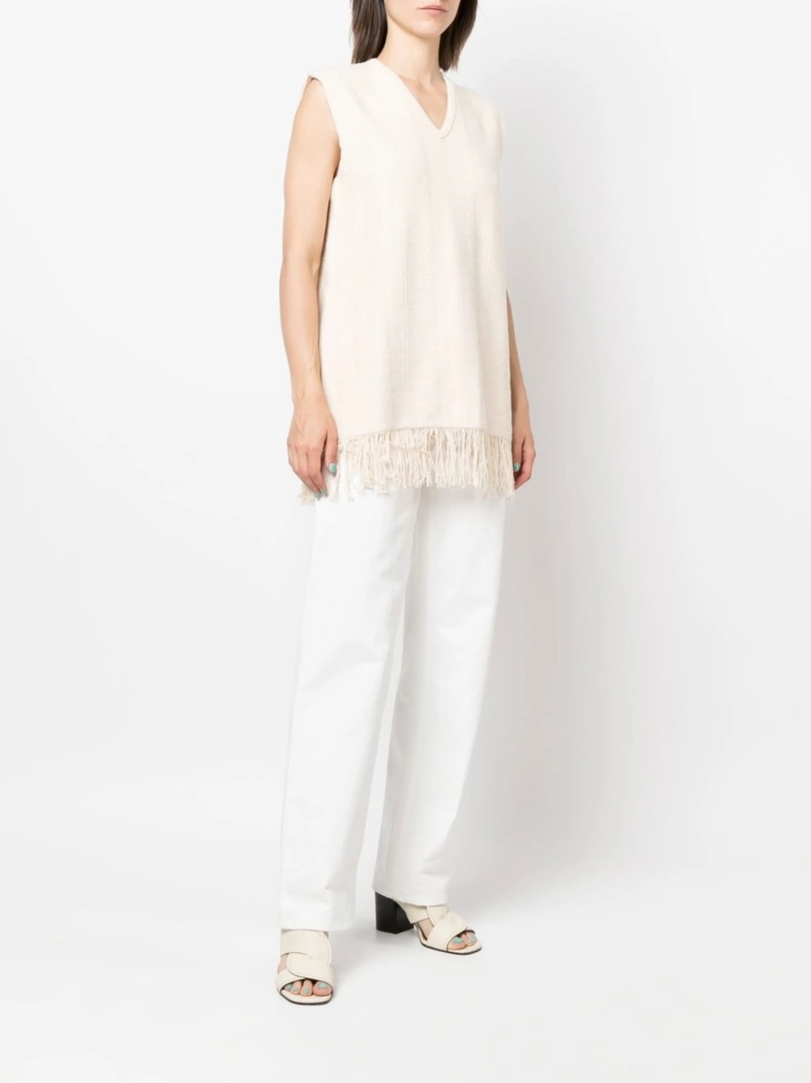 Top tricotat Jil Sander neutru - Img 3