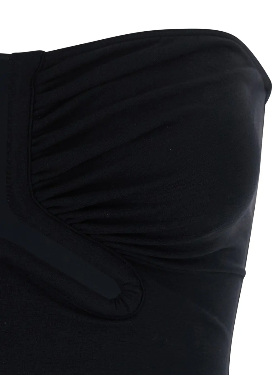 Topuri 'Alannah' Black top with corset design and cut-out on the front in cotton blend for women - Img 3