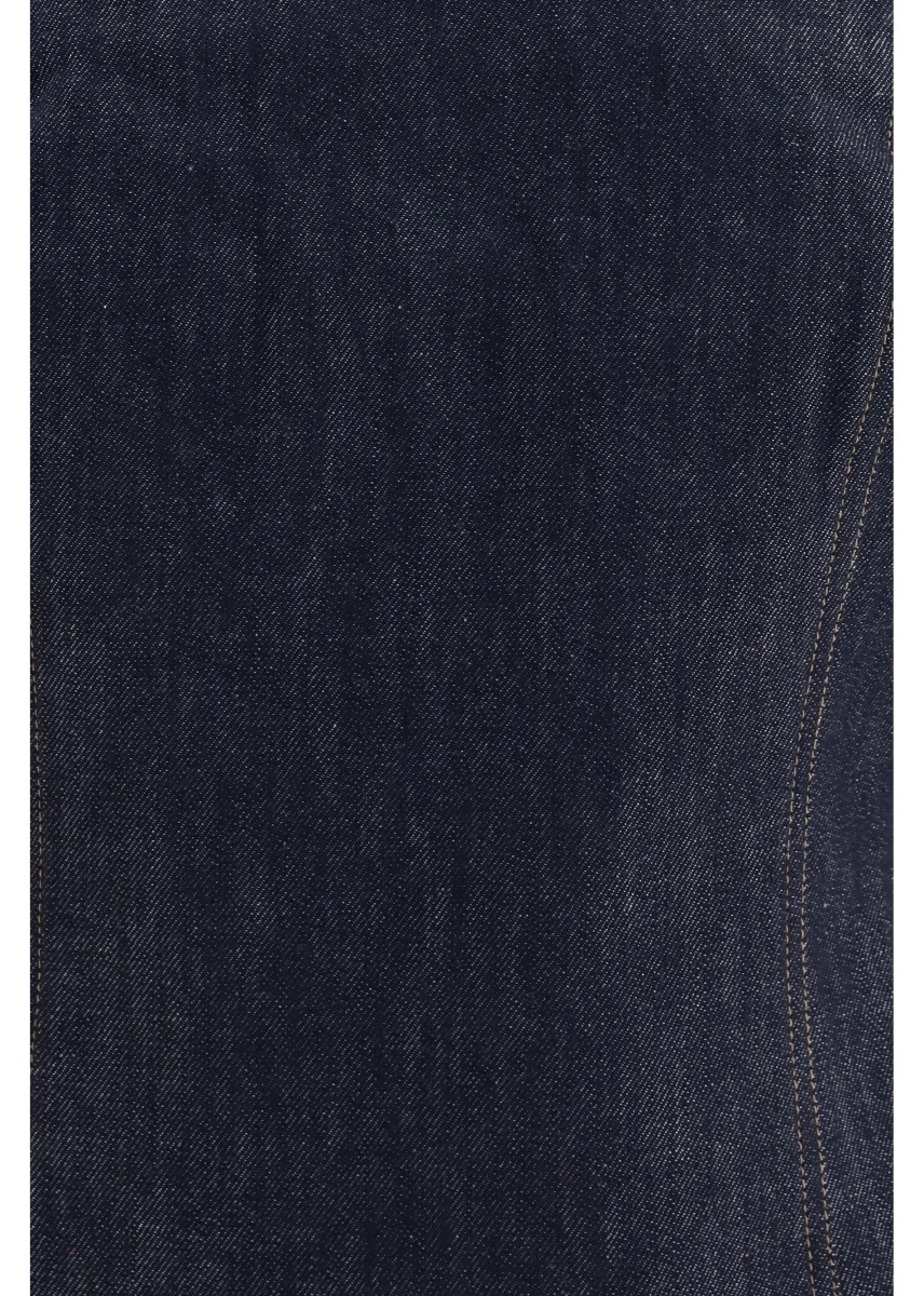 Topuri denim effect twill Bandeau Top - Img 3