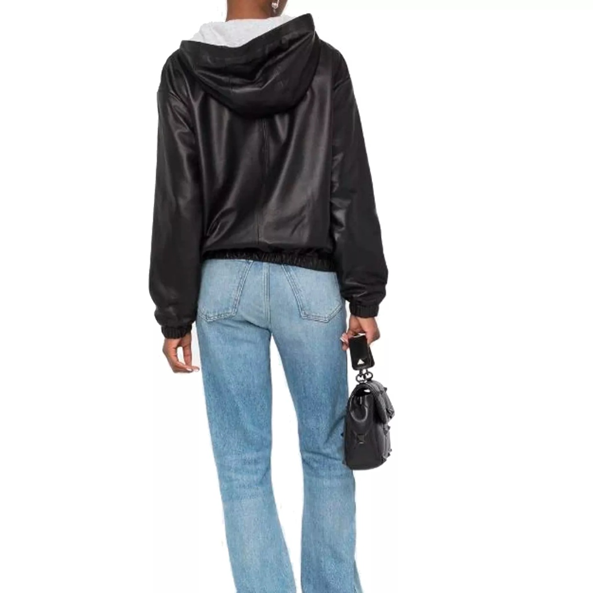 Topuri Saint Laurent Leather Hoodded Top - Img 3
