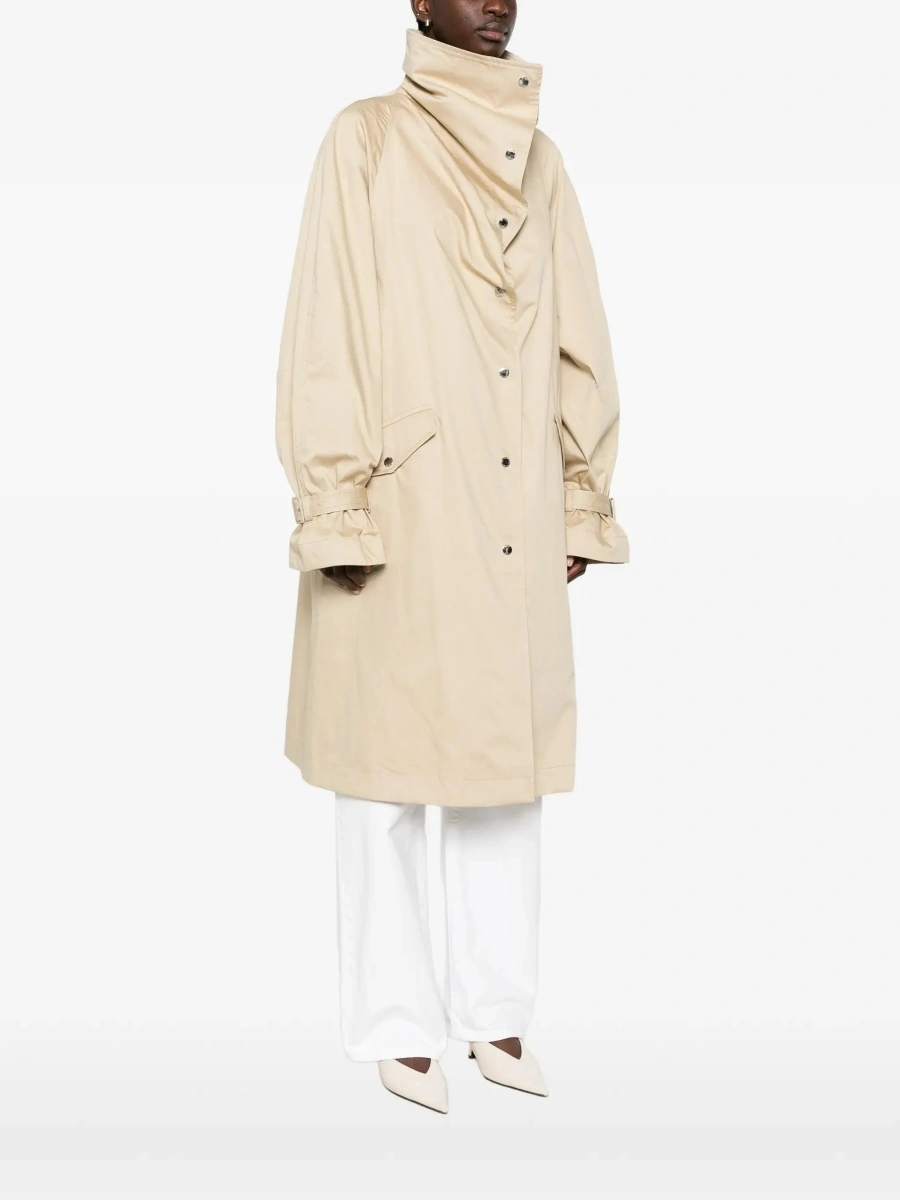 Trenciuri TOTÊME Oversized Cotton Trench with beige cotton women - Img 5