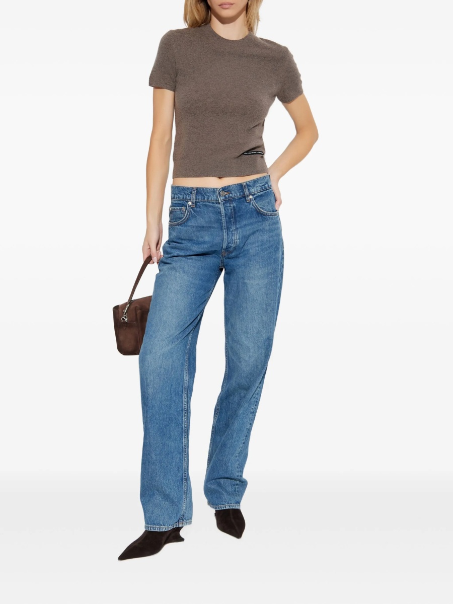 Tricou Alexander Wang maro din lana - Img 2