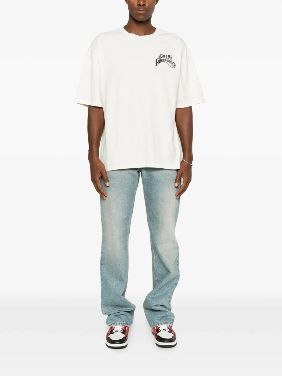 Tricou AMIRI alb din bumbac - Img 5