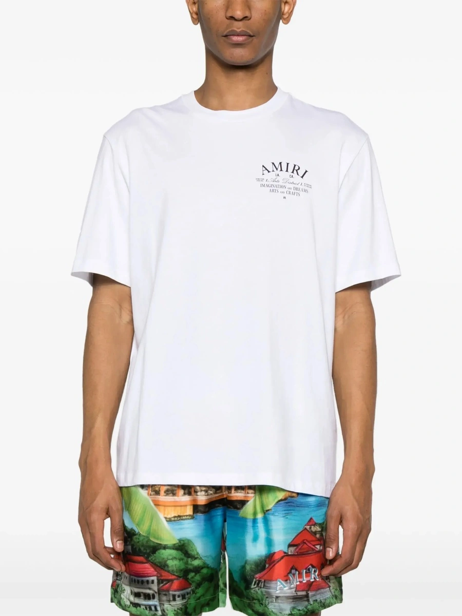 Tricou AMIRI alb din bumbac - Img 4