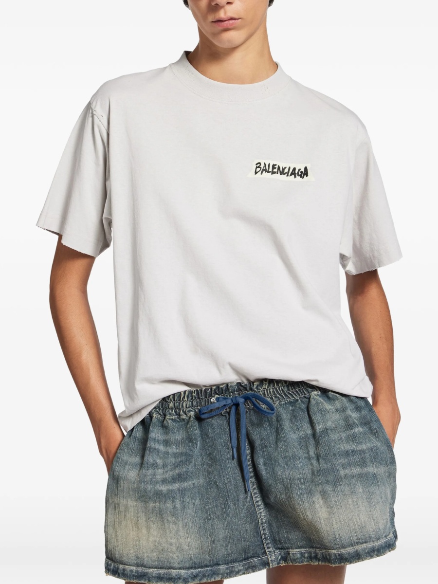 Tricou Balenciaga neutru - Img 3