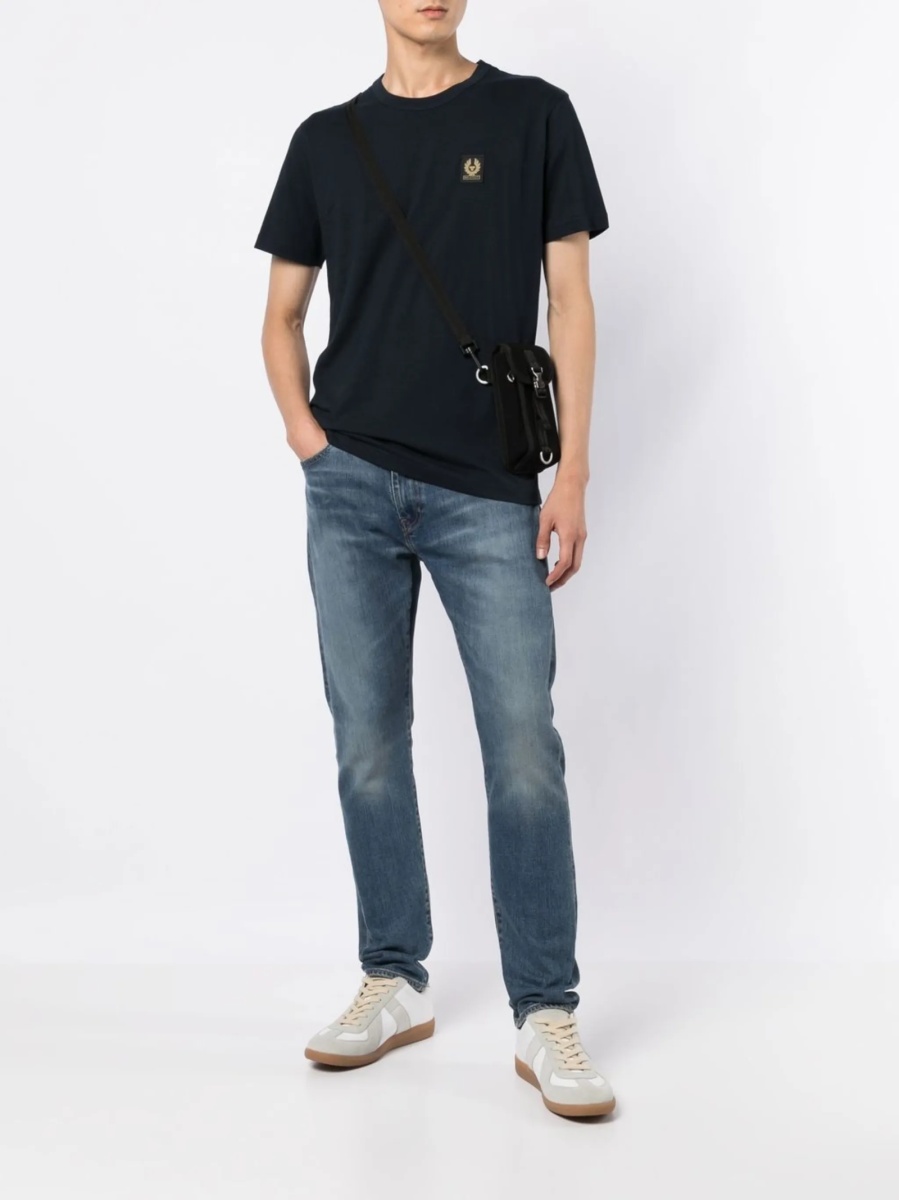 Tricou Belstaff albastru din bumbac - Img 2