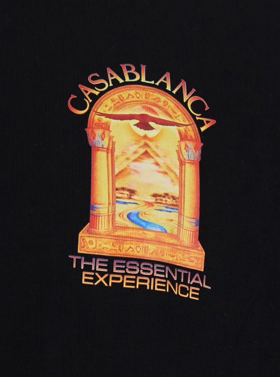 Tricou Black Crew neck T-shirt with logo detail on the front and maxi logo on the back in cotton for men - Img 3