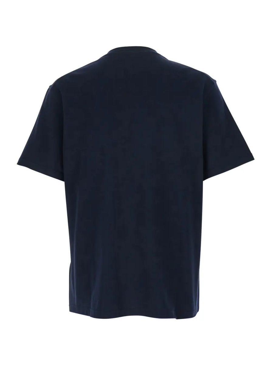 Tricou Blue T-Shirt with Logo Lettering on the Front In Cotton for Men - Img 2