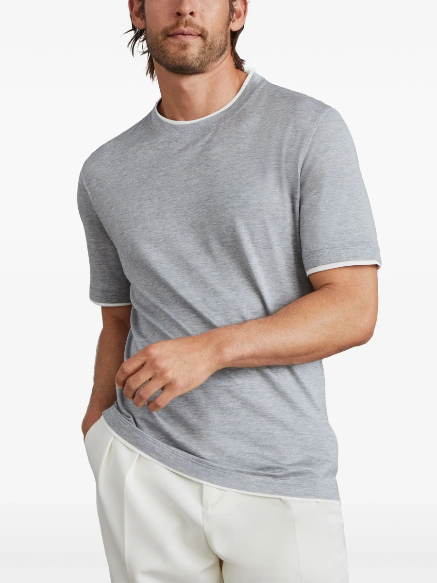 Tricou Brunello Cucinelli gri - Img 3