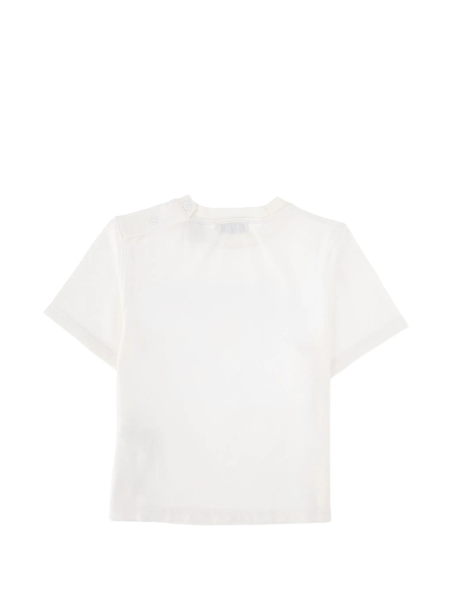 Tricou Burberry alb din bumbac si elastan - Img 2