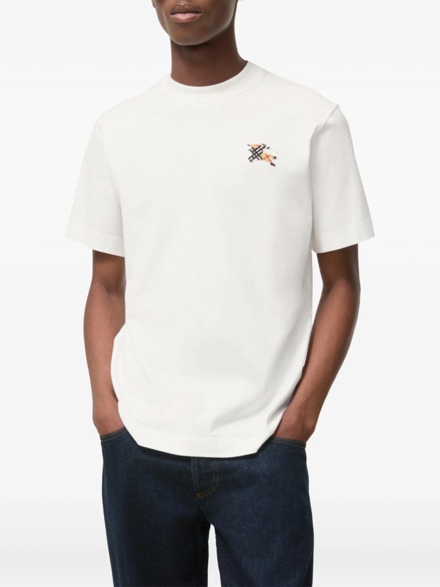 Tricou Burberry alb din bumbac - Img 2