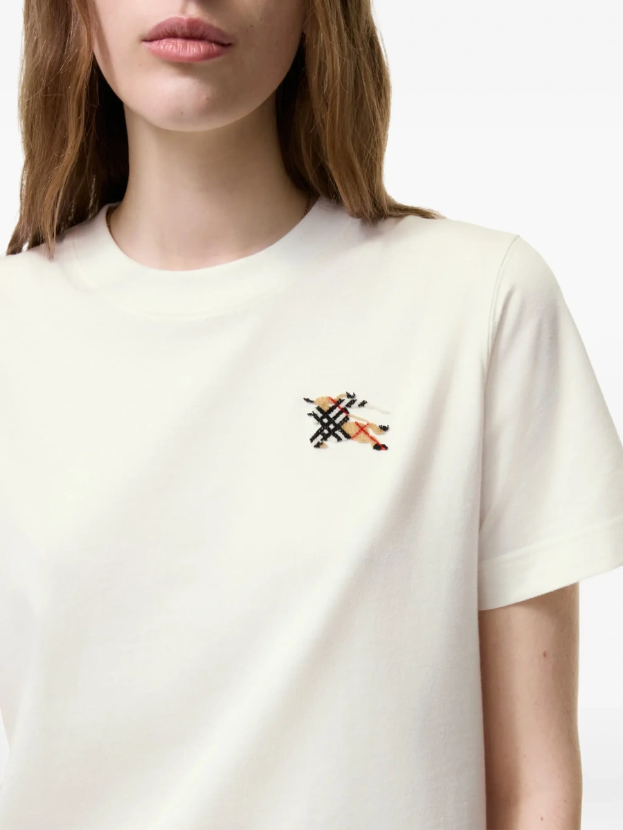 Tricou Burberry alb din bumbac - Img 5