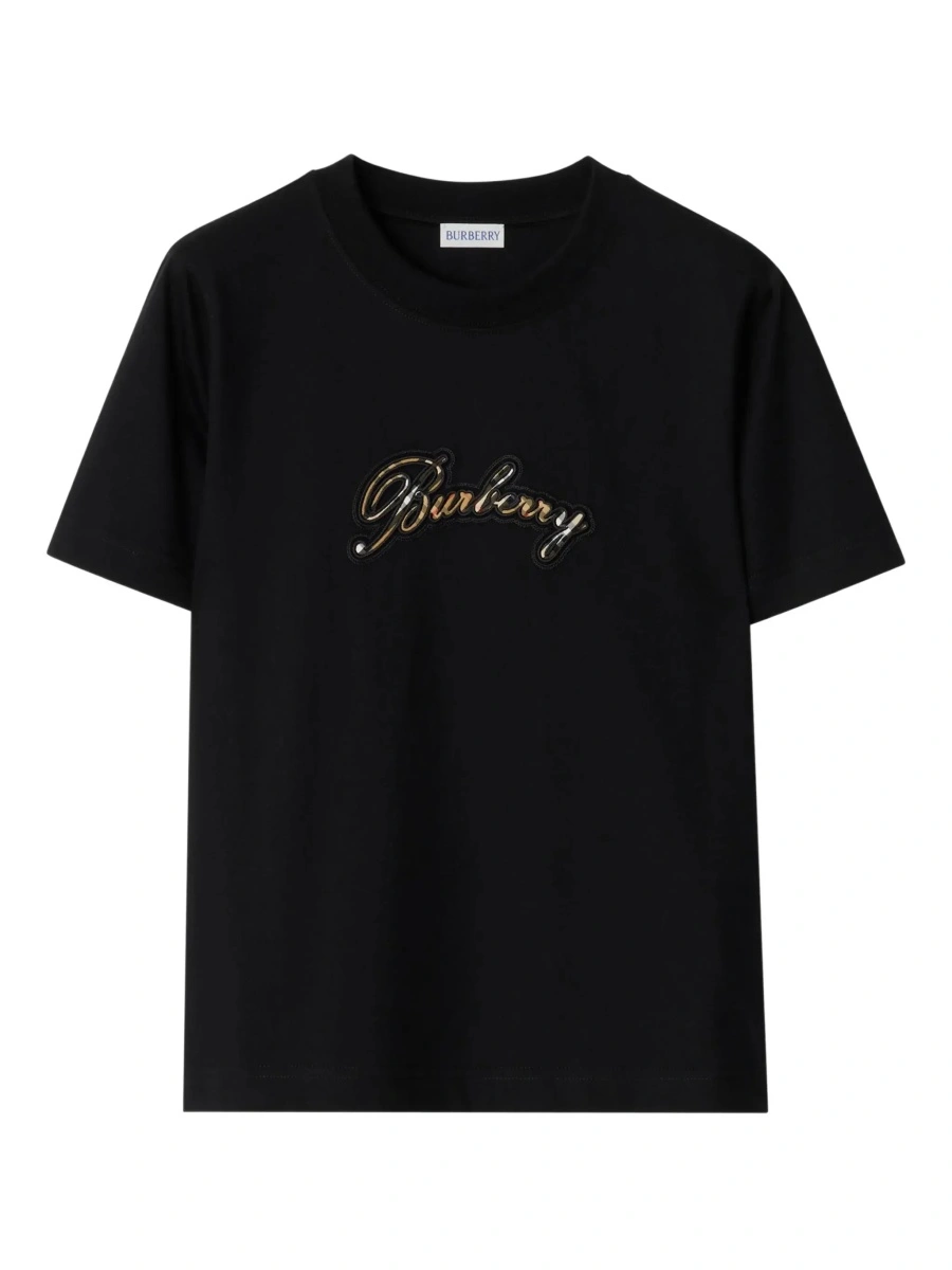 Tricou Burberry negru din bumbac - Img 6