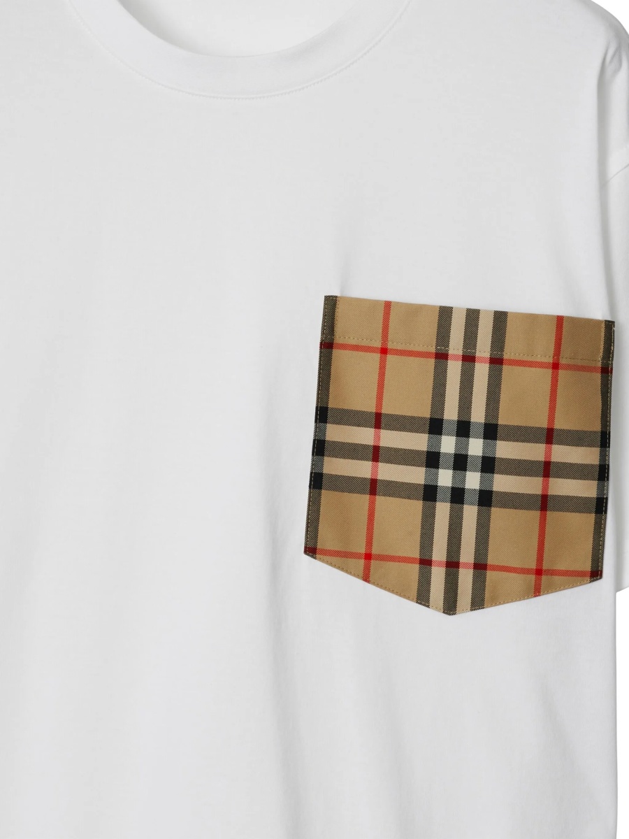 Tricou Burberry vintage check alb - Img 5
