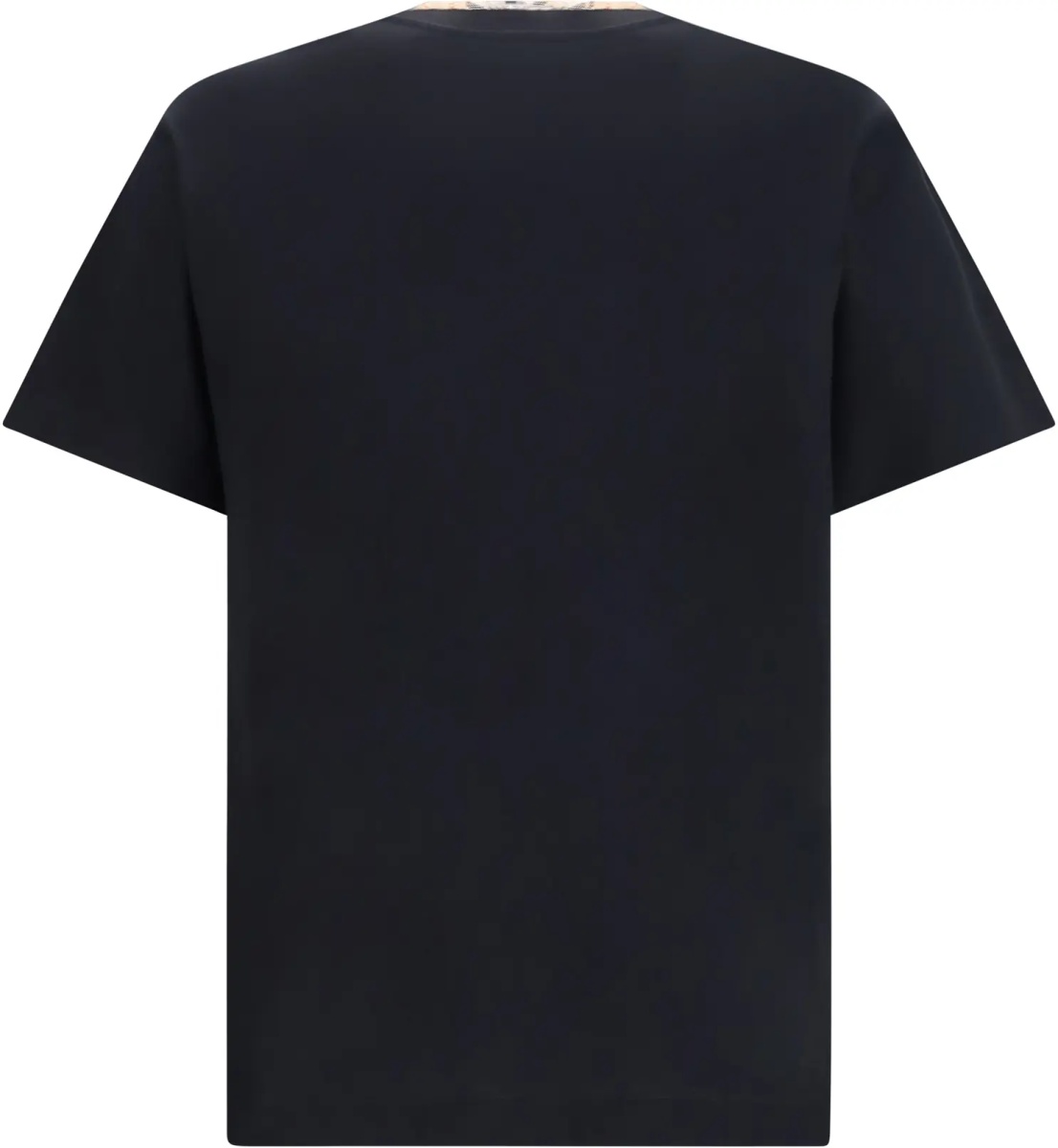 Tricou Cotton T-shirt with Check Trims - Img 2