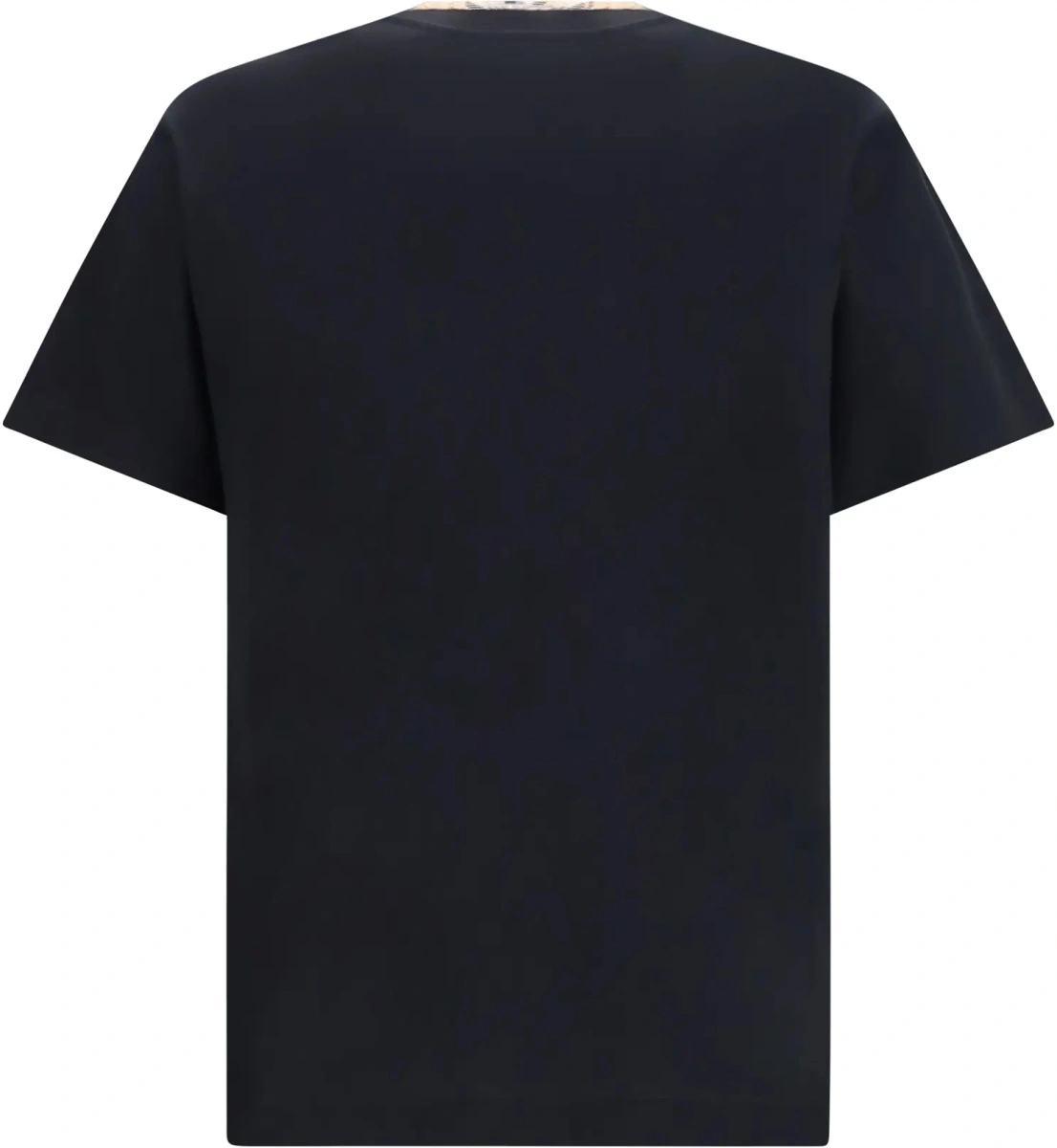 Tricou Cotton T-shirt with Check Trims - Img 2