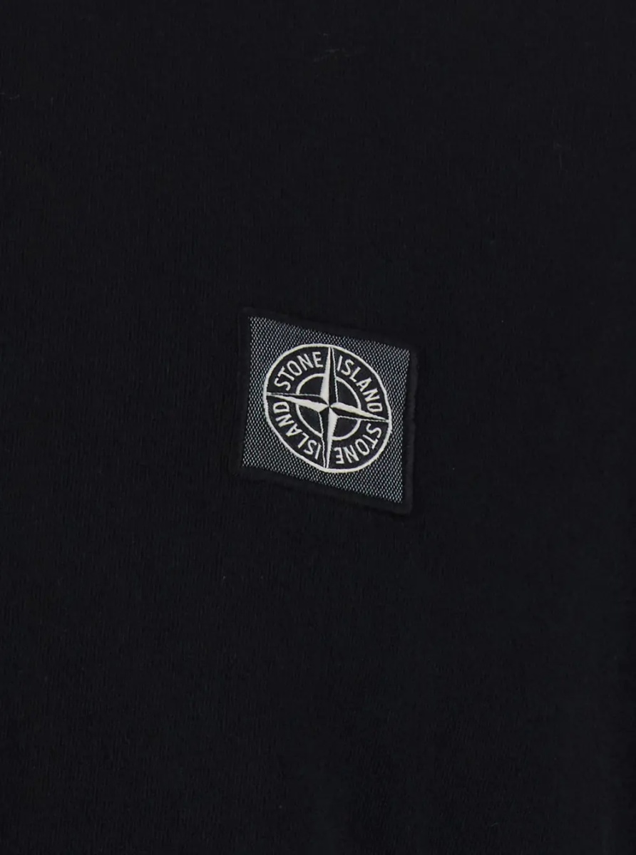 Tricou Crew Neck Heavyweight with short sleeves and patch, Tech Fabric, Black, Man - Img 3