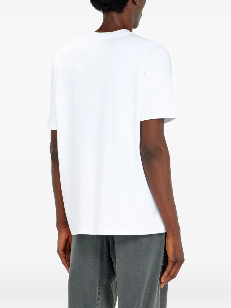 Tricou Diesel alb din elastan si bumbac organic - Img 4