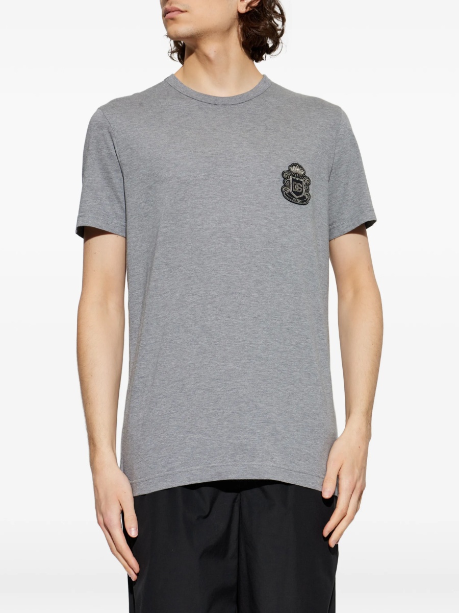 Tricou Dolce &amp; Gabbana gri din bumbac - Img 3