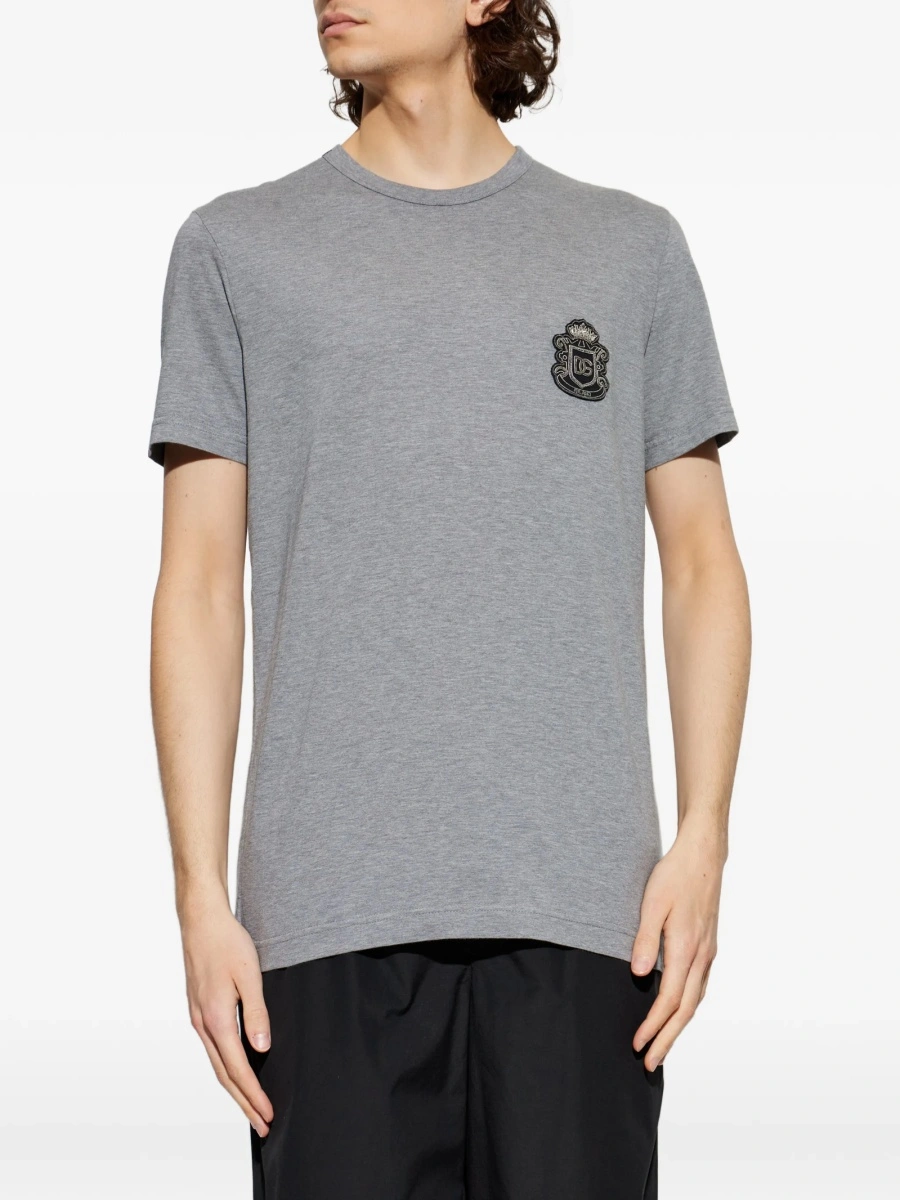 Tricou Dolce &amp; Gabbana gri din bumbac - Img 3