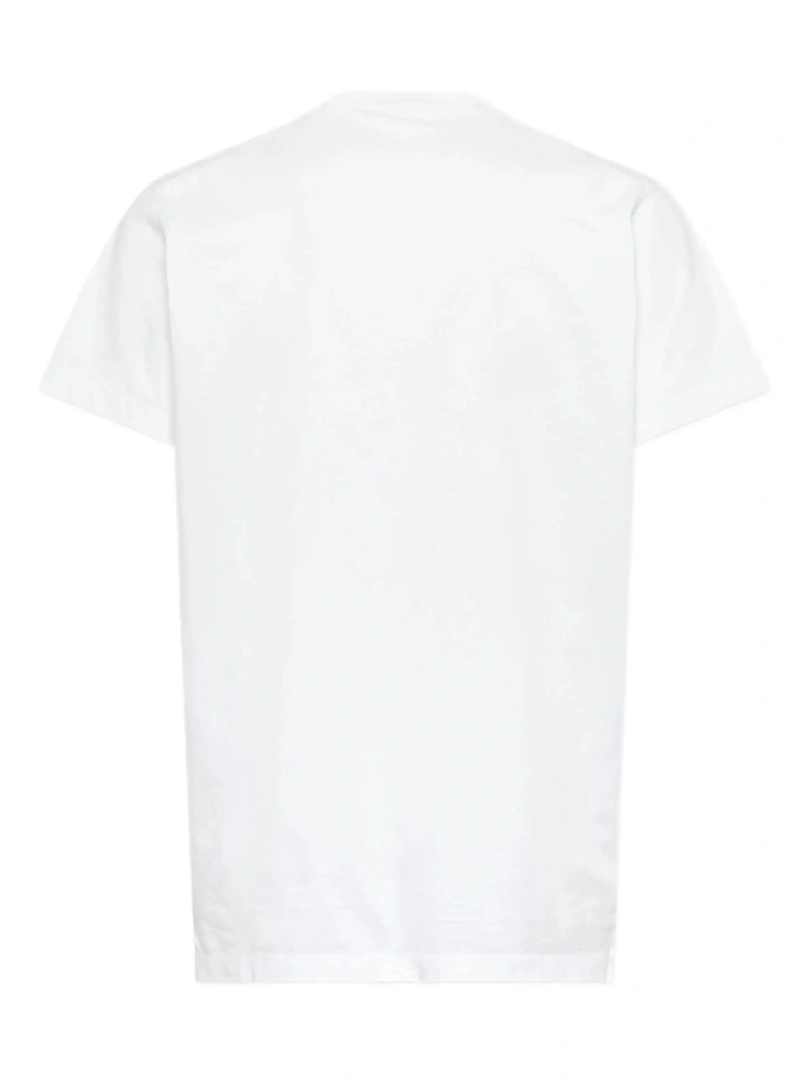 Tricou 'Ducati x D2' White T-Shirt with Logo on the Front in Cotton Man - Img 4