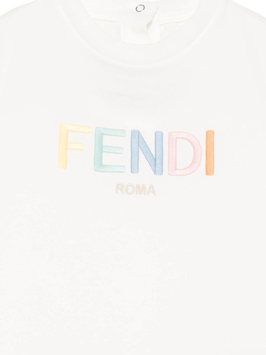 Tricou Fendi alb din elastan si polyester - Img 3