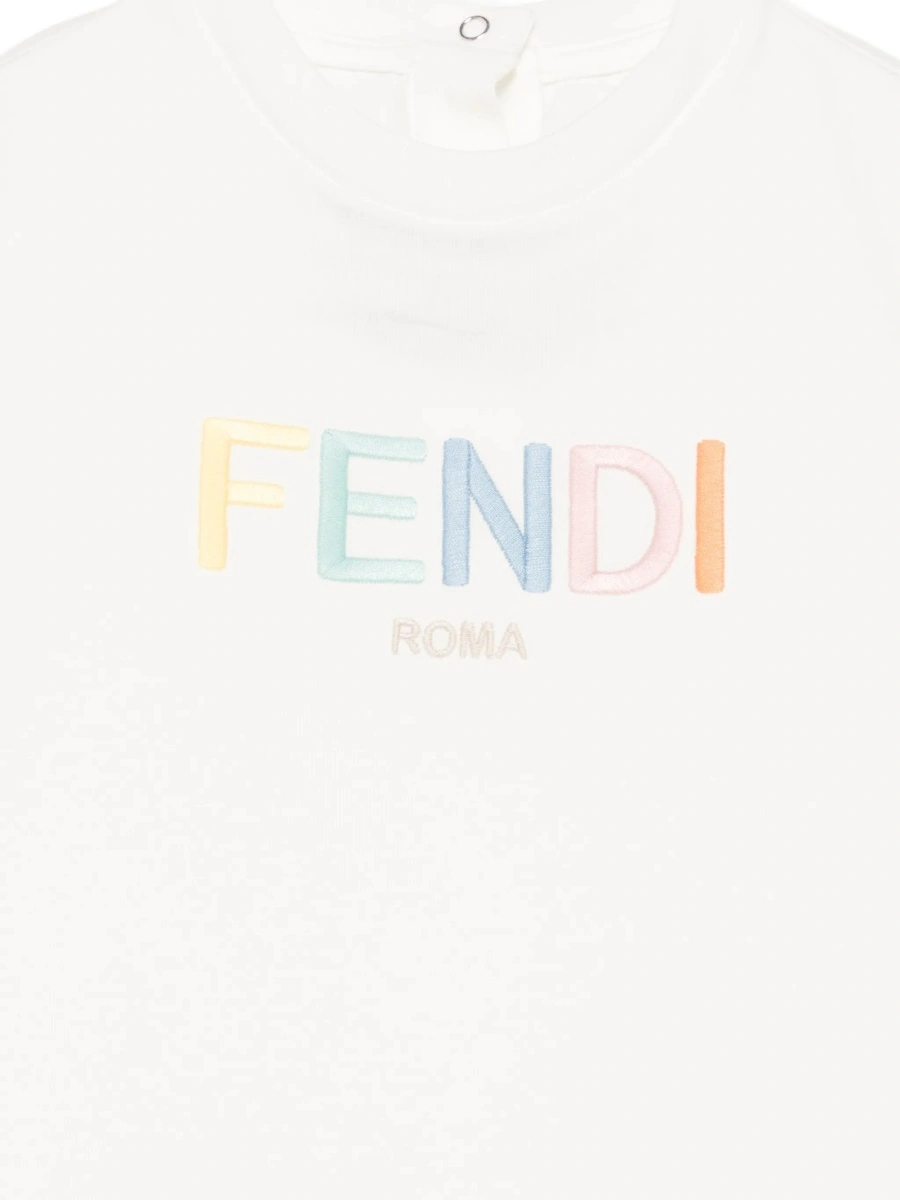 Tricou Fendi alb din elastan si polyester - Img 3