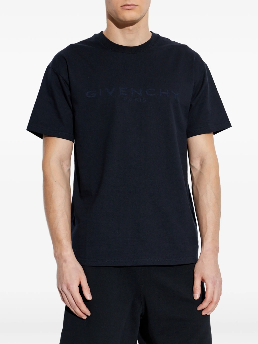 Tricou Givenchy albastru din bumbac - Img 3