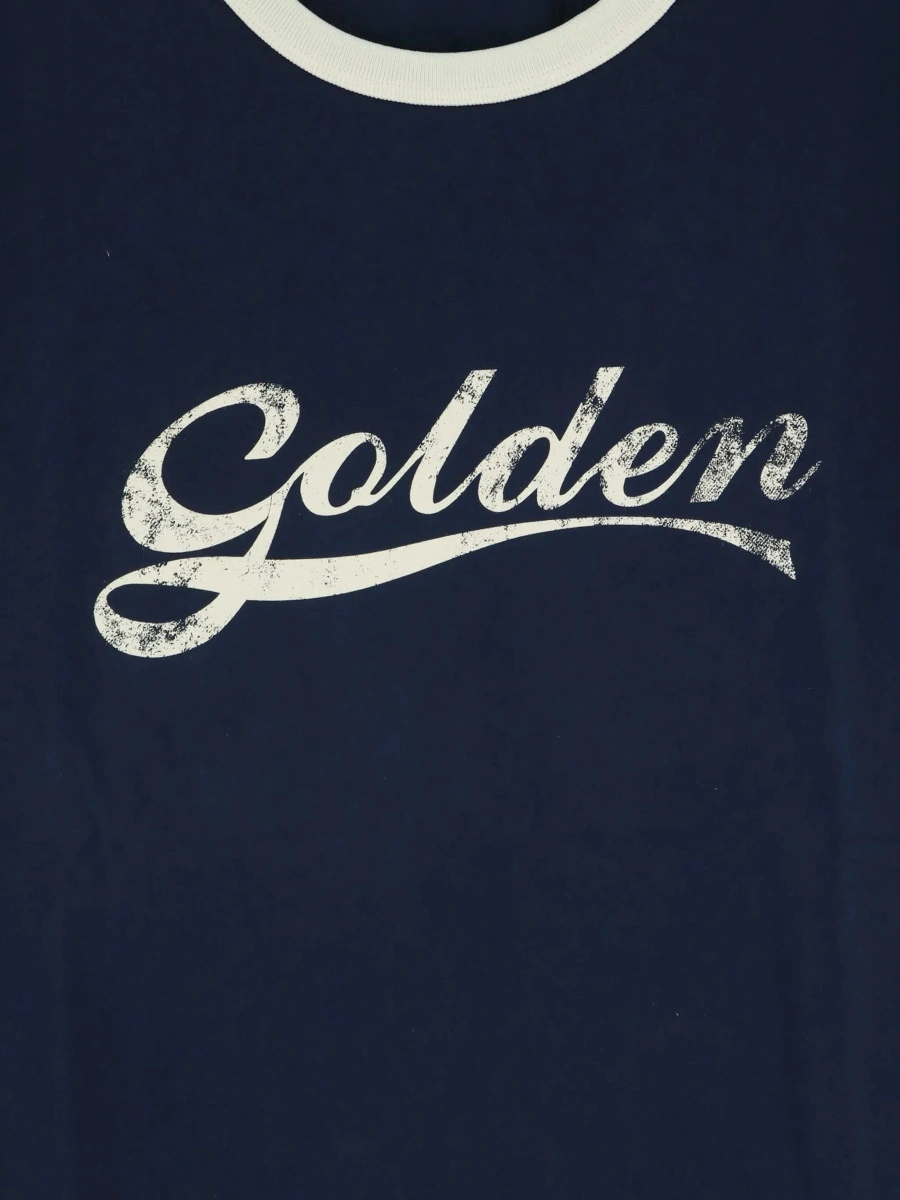 Tricou Golden Goose albastru din bumbac - Img 5