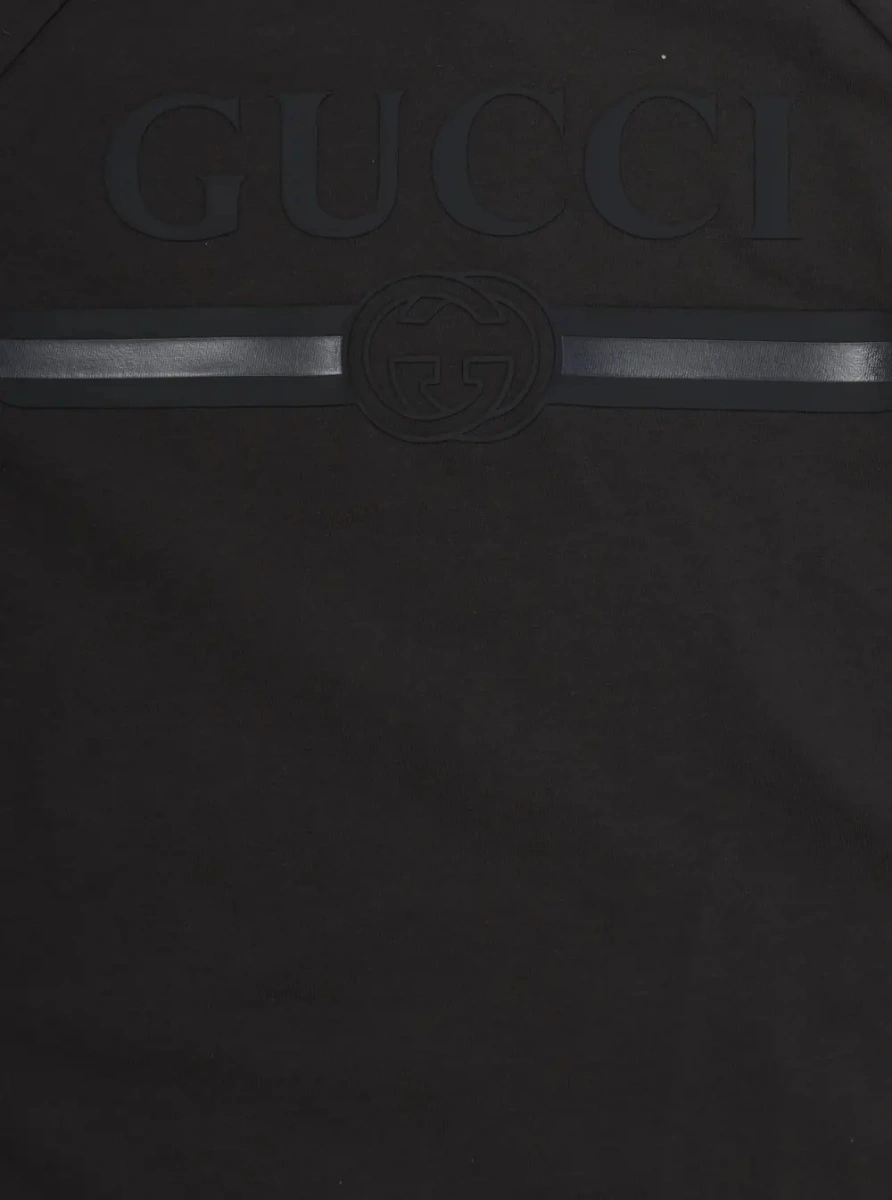 Tricou Gucci negru din bumbac - Img 3