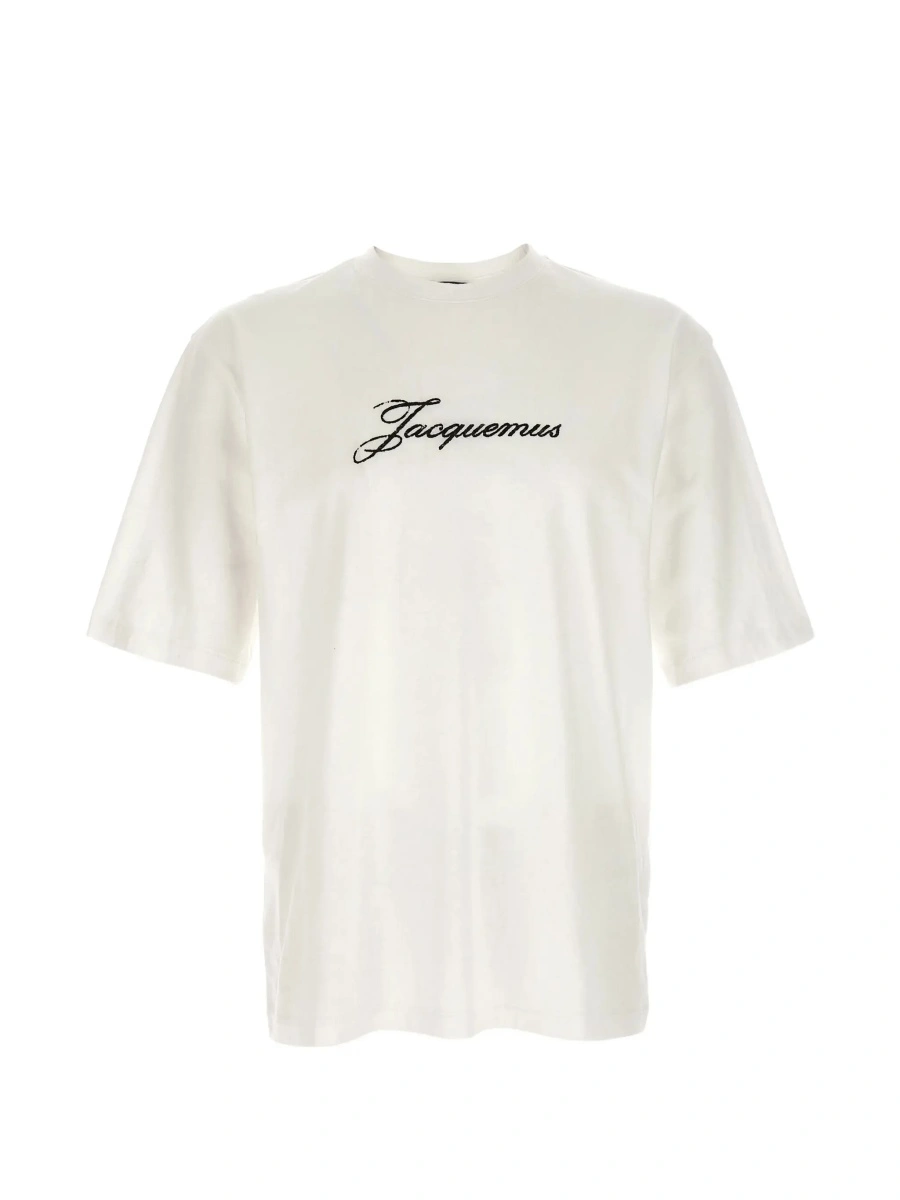 Tricou JACQUEMUS alb din bumbac 'Le T-Shirt Jacquemus' - Img 6