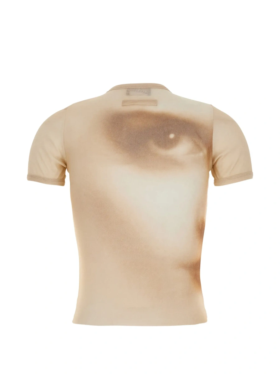 Tricou Jean Paul Gaultier bej 'Face' - Img 4