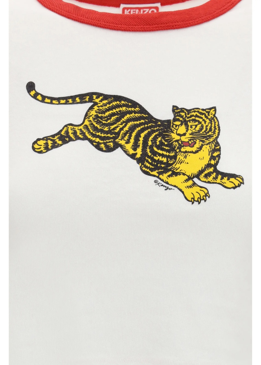Tricou Jumping Tiger cropped cotton T-Shirt - Img 3