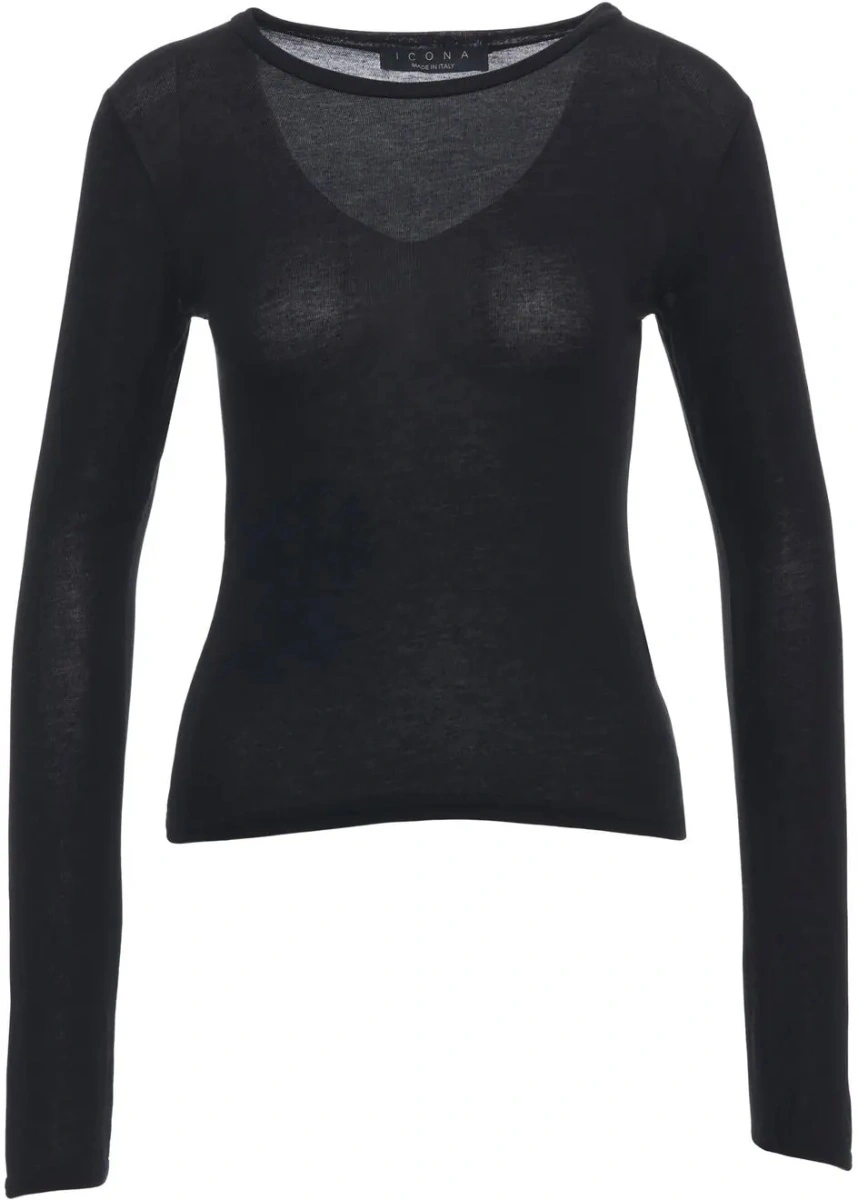 Tricou Kaos negru din casmir - Img 2