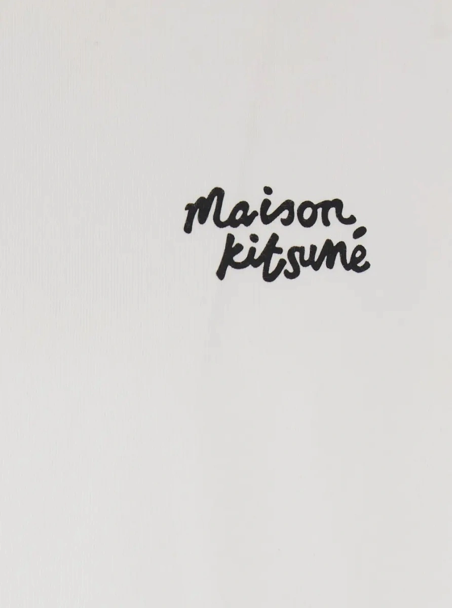 Tricou MAISON KITSUNÉ alb din bumbac - Img 3