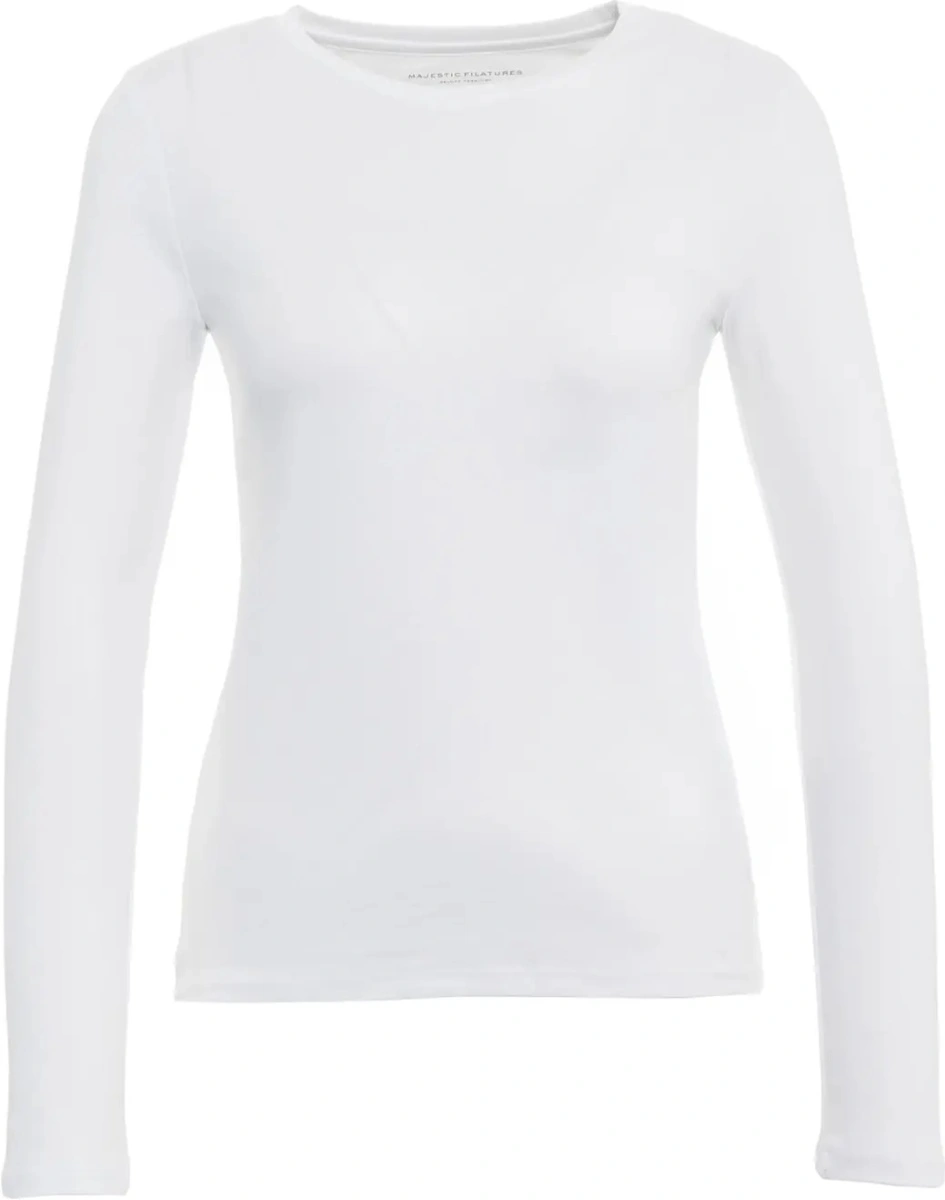 Tricou Majestic Filatures alb din bumbac - Img 2