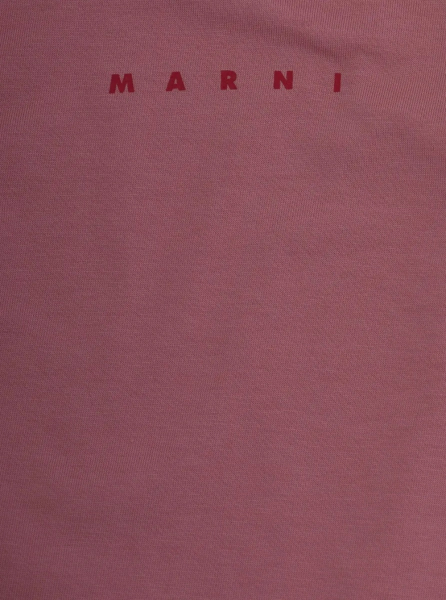 Tricou Marni roz din bumbac - Img 3