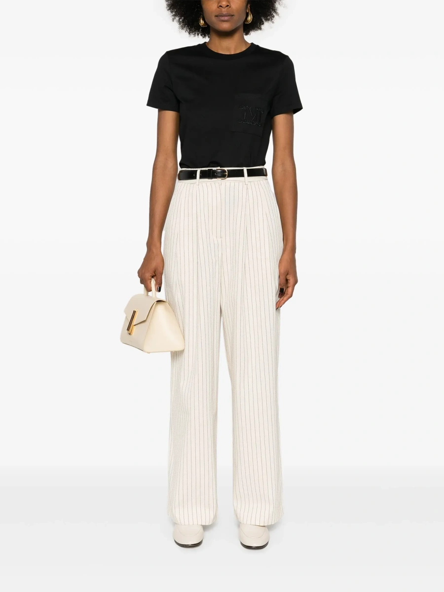 Tricou Max Mara negru din bumbac - Img 4