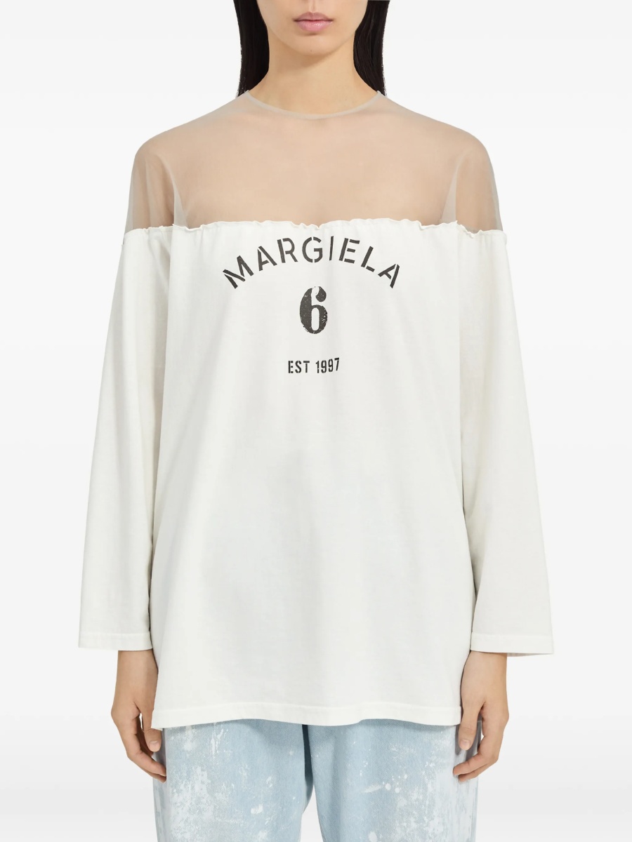 Tricou MM6 Maison Margiela alb - Img 5