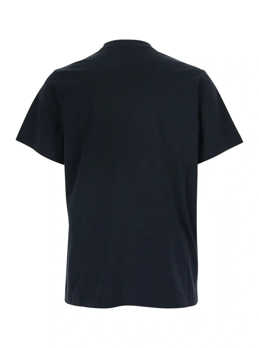 Tricou Moncler albastru din bumbac - Img 2