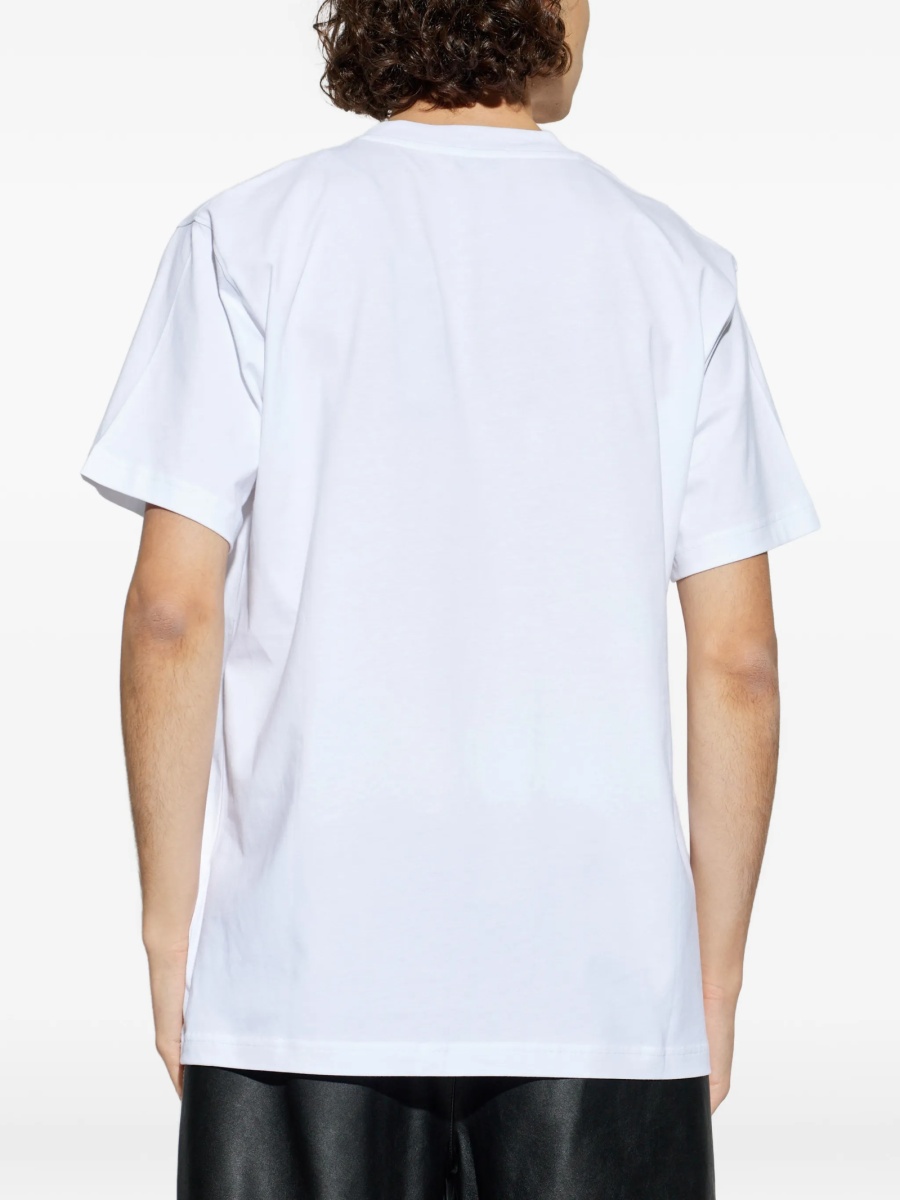 Tricou Moschino alb din bumbac - Img 4
