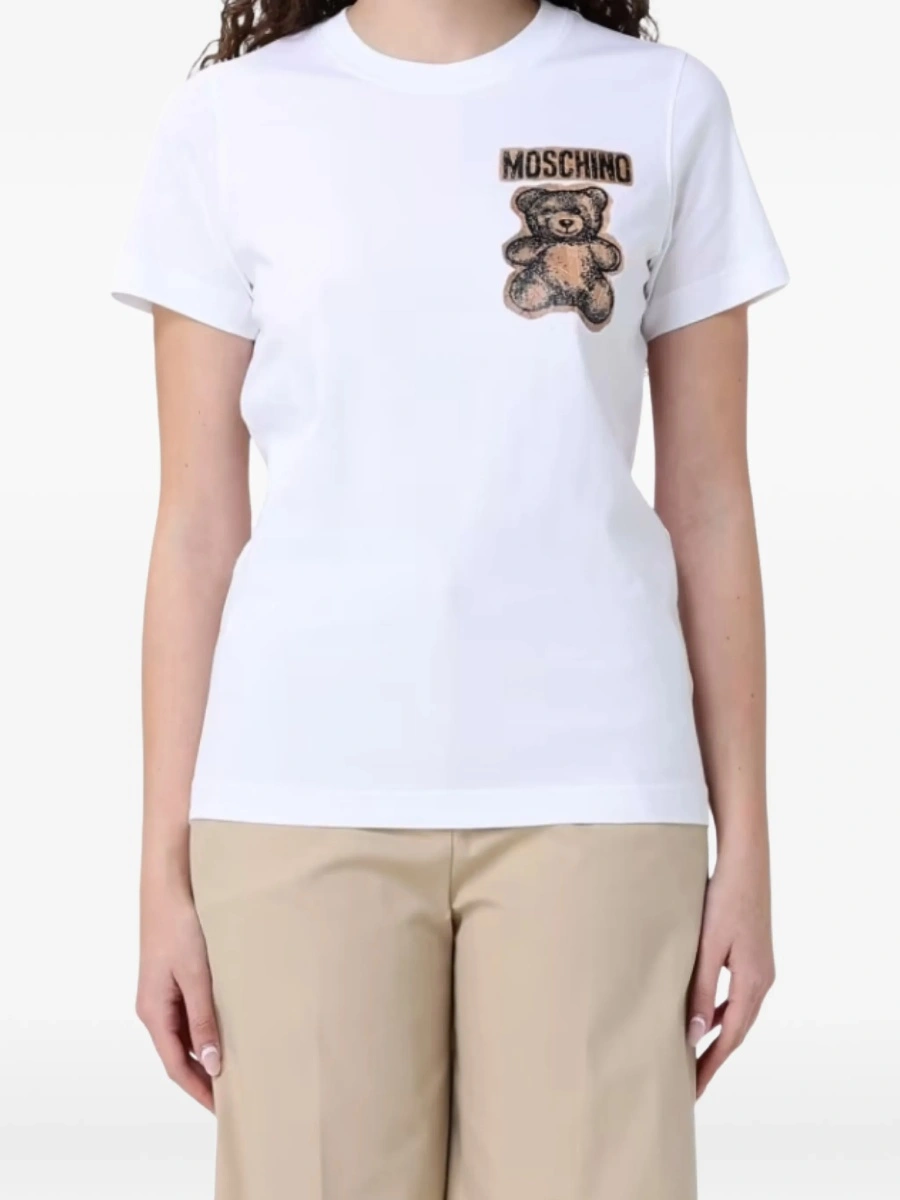 Tricou Moschino alb - Img 2