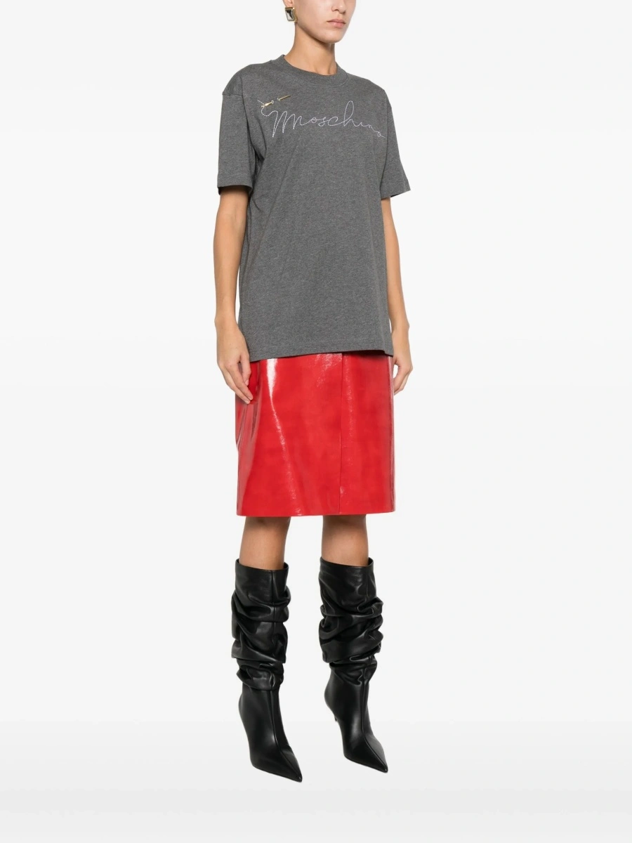 Tricou Moschino gri - Img 3