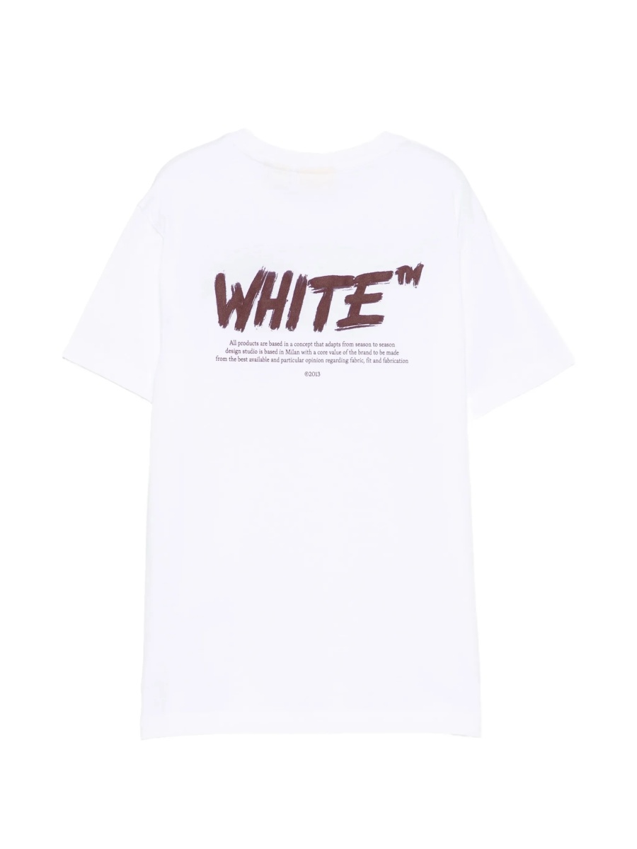 Tricou Off-White alb din bumbac - Img 2